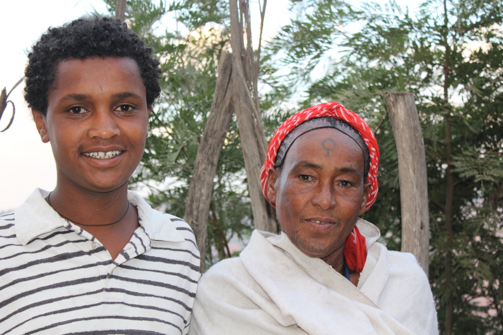 Tedy and his Aunt in Lalibela