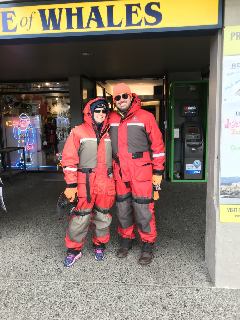 Geared up for Victoria whale watching adventure