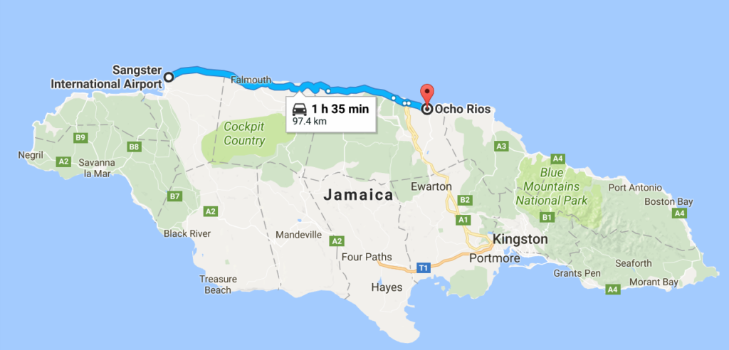 MBO to Ocho Rios, Jamaica