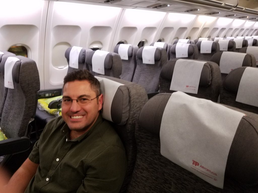 Brendan on TAP Air Portugal - flying to Casablanca