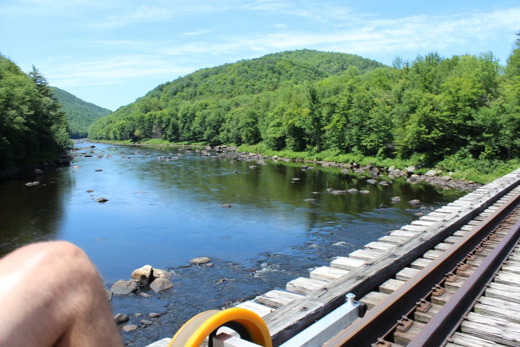 Rail biking the Adirondacks